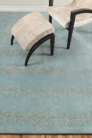Tewksbath Modern Sky Blue Area Rug